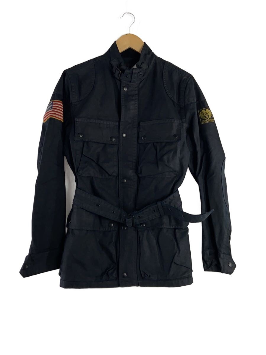 【中古】Denim \u0026 Supply Ralph Lauren◆ワックスコットンモーターサイクルジャケット/上衣/XS/綿織物/BLK//【メンズウェア】