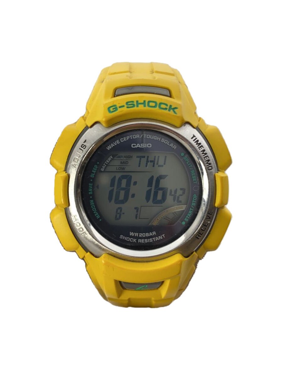 【中古】CASIO◆ソーラーウオッチ・G-SHOCK/デジタル/ORN/ORN//【服飾雑貨他】