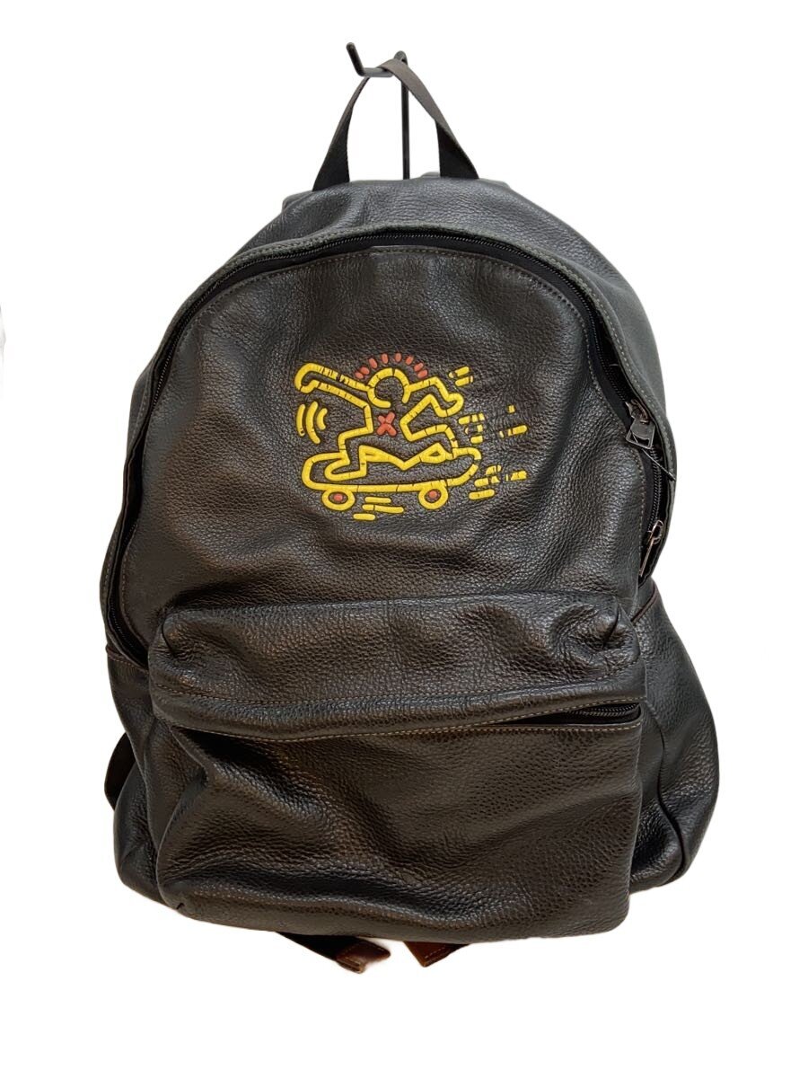 【中古】COACH◆背嚢/なめし革/BLK/D1777－F11716【御徒面子】