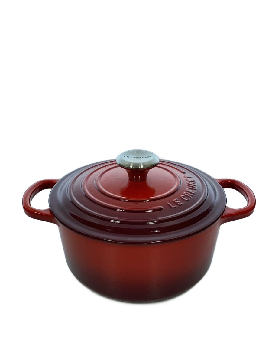 【中古】LE CREUSET◆鍋/大きさ:18糎/RED//【御厨子所備品】