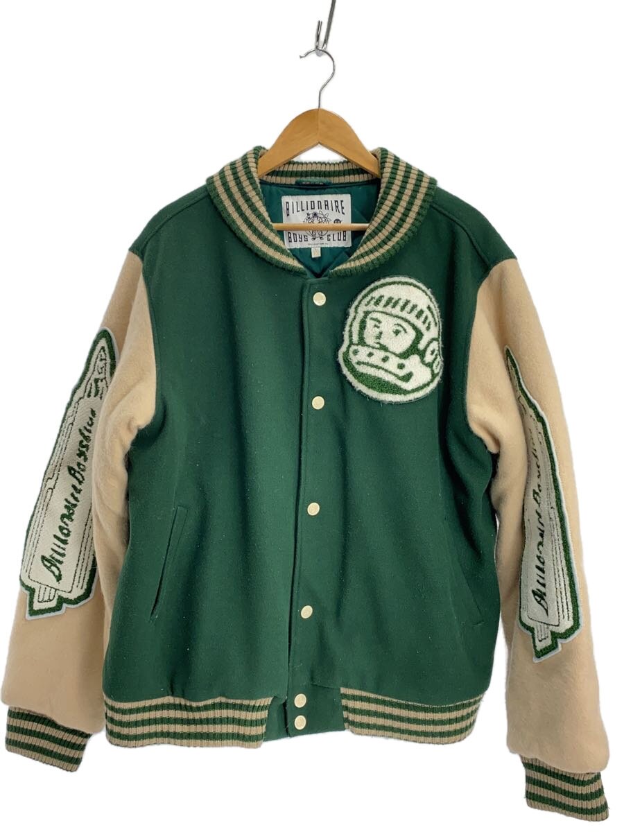 【中古】BILLIONAIRE BOYS CLUB◆スタジャン/L/ポリエステル/GRN【メンズウェア】