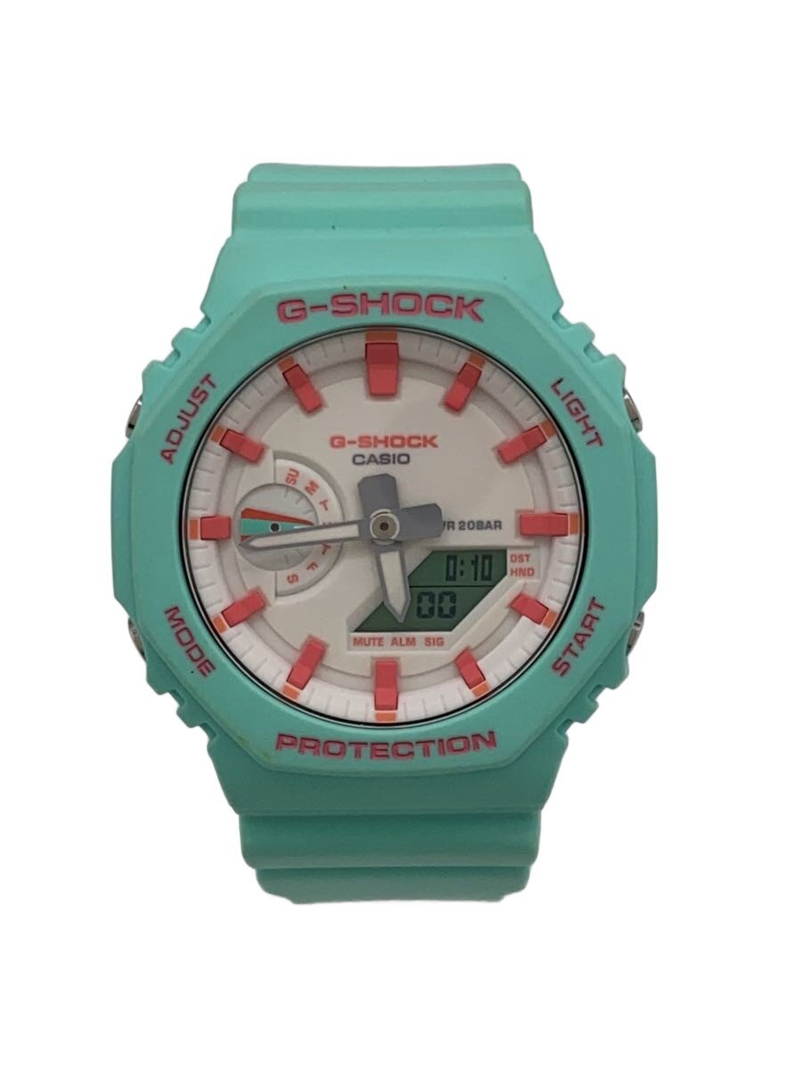 【中古】CASIO◆クォーツ腕時計_G-SHOCK/デジアナ/ラバー/WHT/GRN【服飾雑貨他】|2nd STREET 店