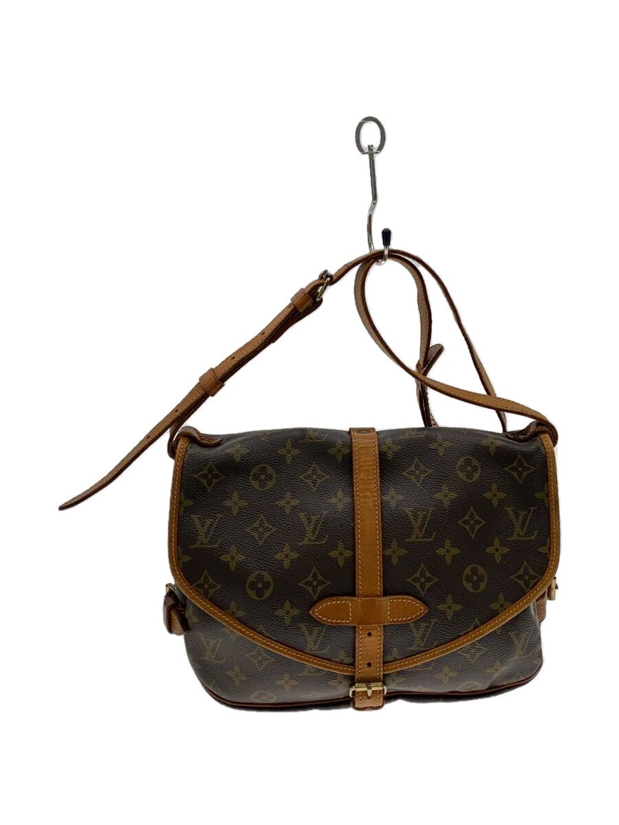 【中古】LOUIS VUITTON◆1)ソミュール30_モノグラム・帆布/PVC/BRW【御徒面子】