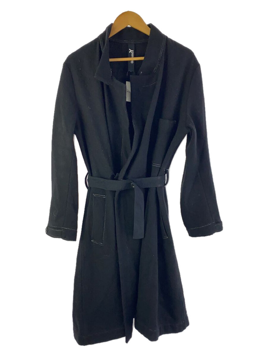 【中古】Ground Y◆インディアフラノ ラップドレス コート/コート/3/ウール/BLK/GC-D01-102//【メンズウェア】｜2ｎｄ STREET 店