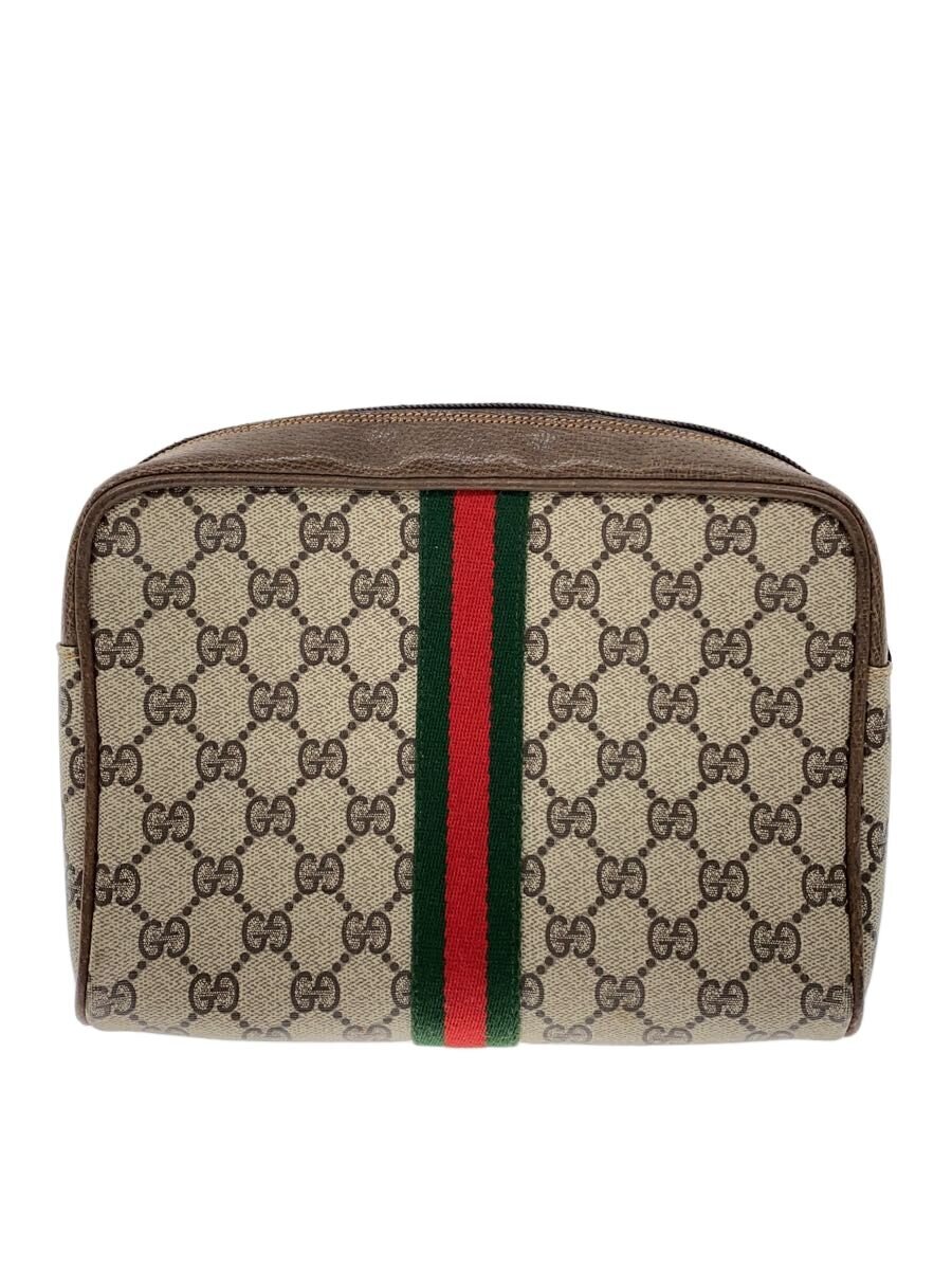 【中古】GUCCI◆クラッチバッグ_GGスプリーム_ウェブ/シェリーライン/PVC/BEG/27・004・998【バッグ】｜2ｎｄ STREET 店 12,698円
