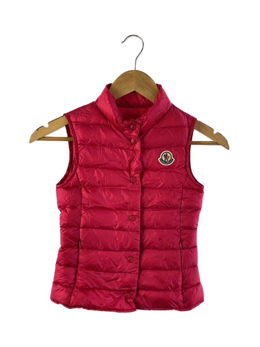 【中古】MONCLER◆LIANE GILET/より良い/130珊/ナイロン/PNK/B19544831299【キッズ】