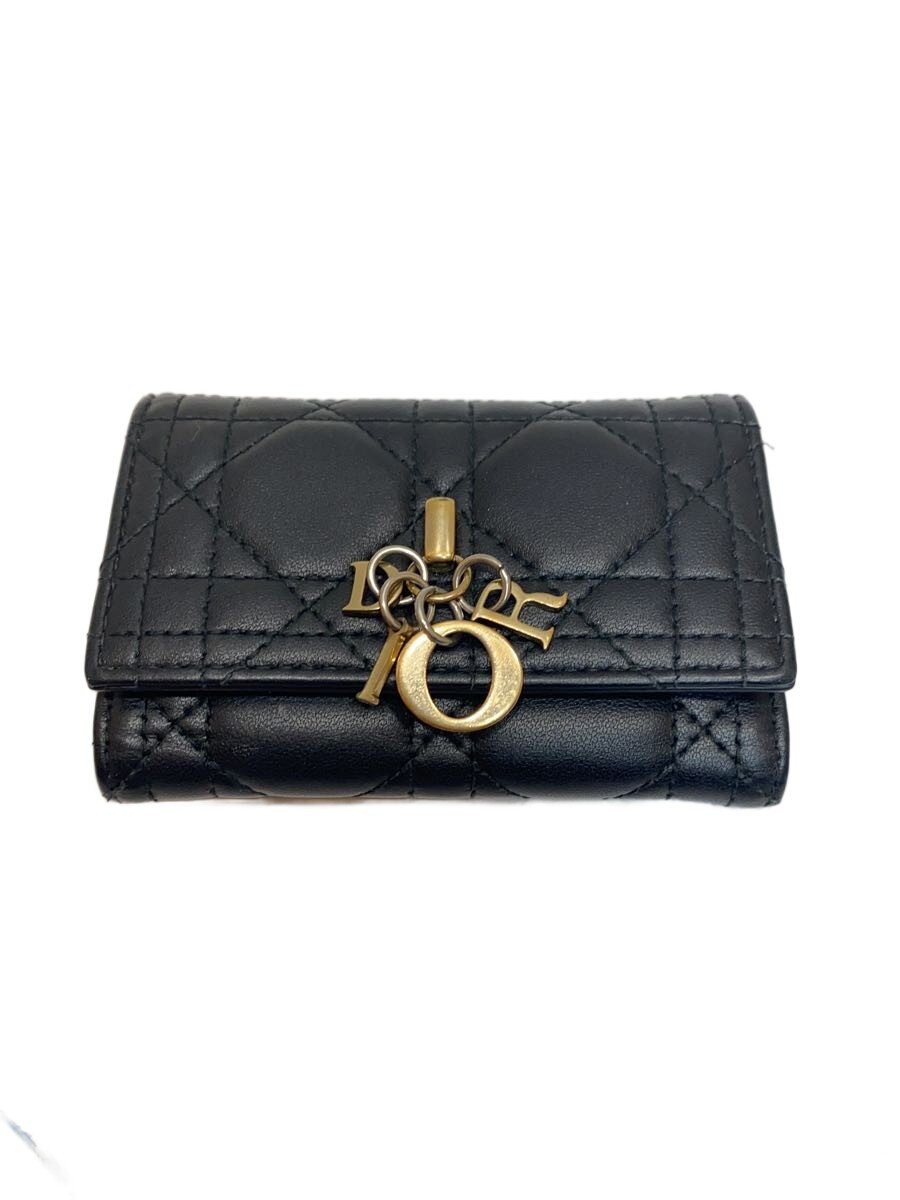 【中古】Christian Dior◆miss Dior/4連足懸かり入れもの/カナージュ/子ヒツジ素はだ/羊革/S0983ONMJ/【服飾雑貨他】
