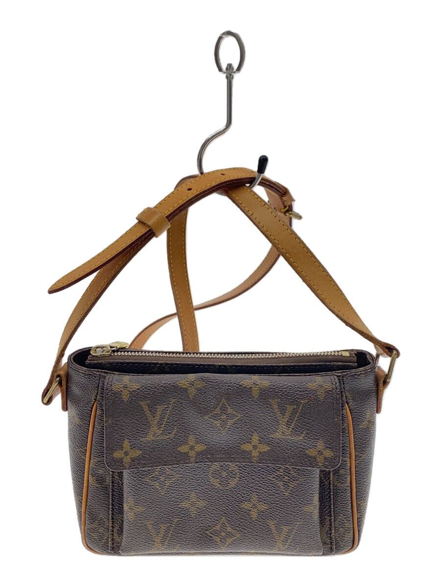 【中古】LOUIS VUITTON◆ヴィバシテPM_モノグラム・帆布_BRW/PVC/BRW//【御徒面子】