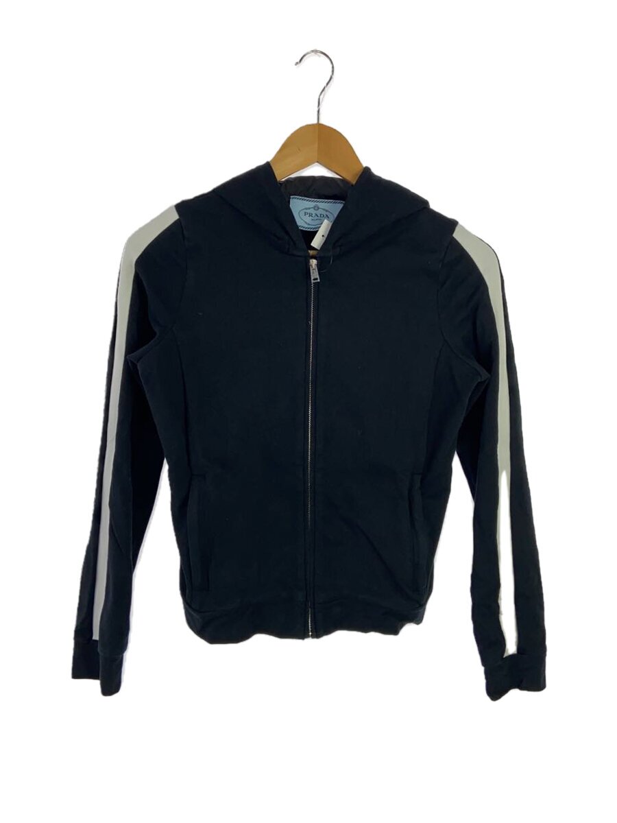 【中古】PRADA◆ジップパーカー/M/綿織物/BLK/138541R191D8R//【レディース御召しもの】