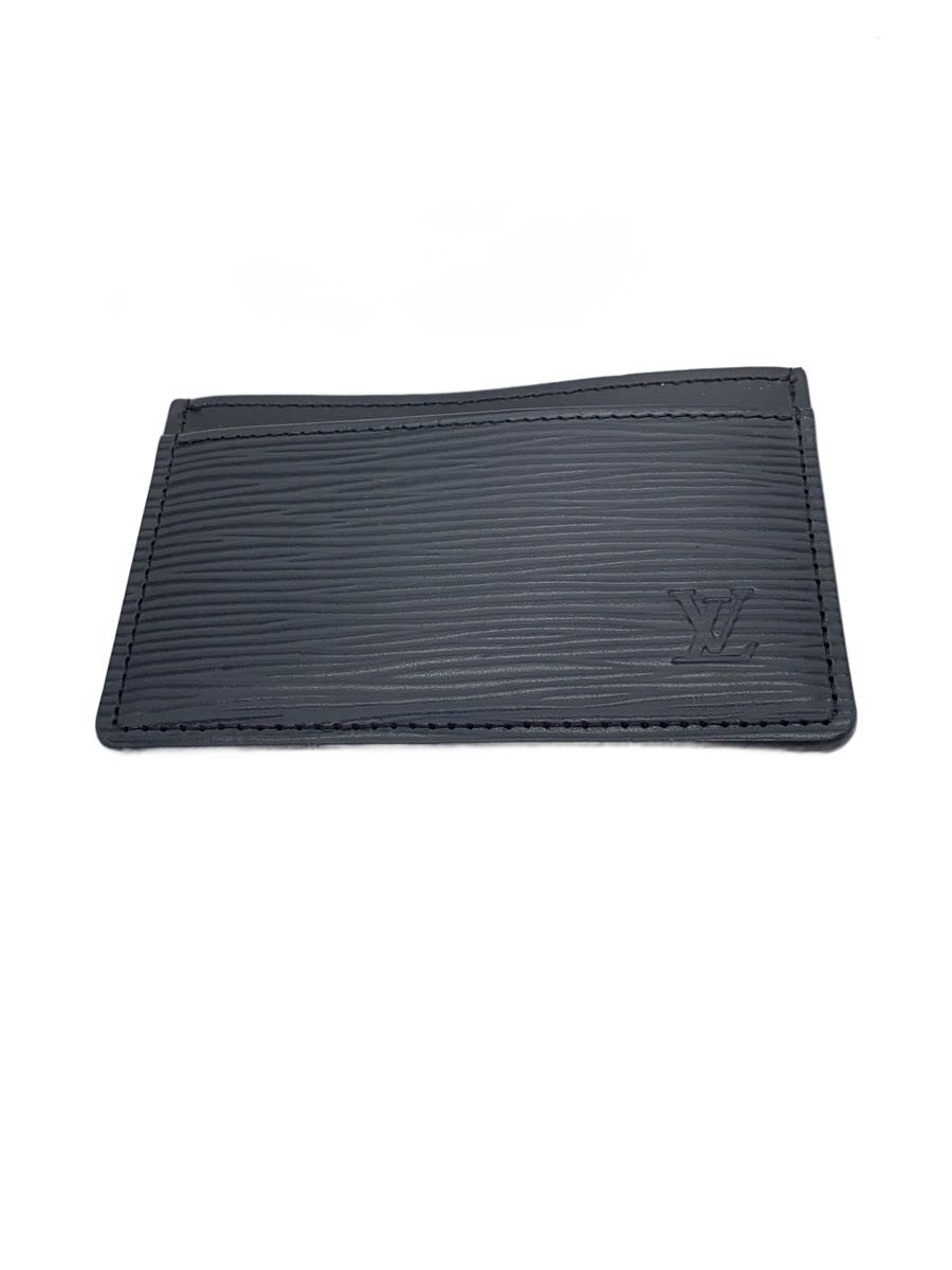 【中古】LOUIS VUITTON◆ポルト・カルト・サーンプル_エピ/なめし革/BLK/メンズ//【服飾雑貨他】