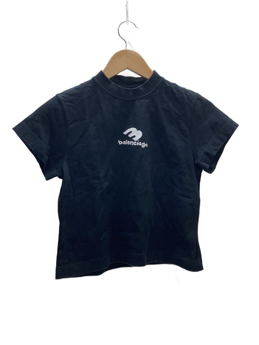 【中古】BALENCIAGA◆ティーシャツ/XL/綿織物/BLK//【レディース御召しもの】