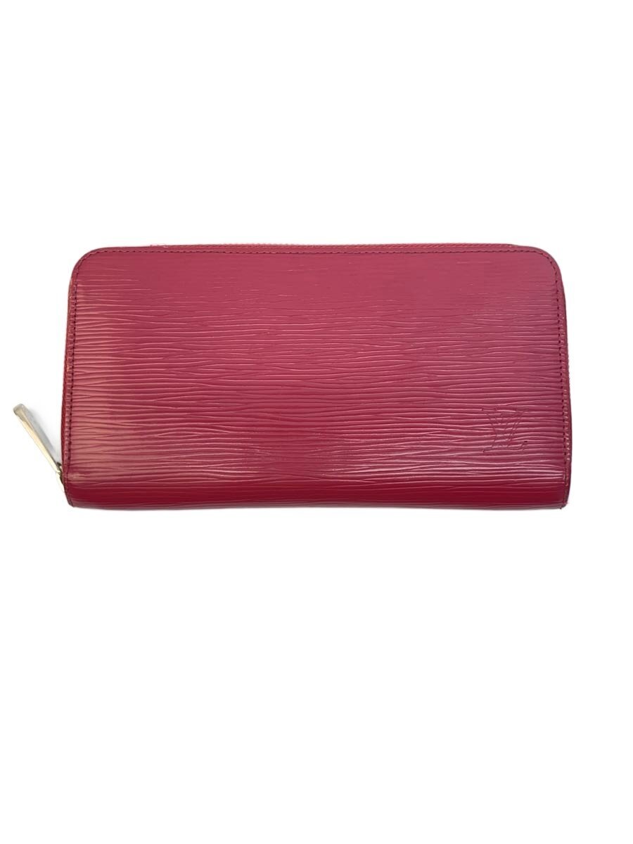 【中古】LOUIS VUITTON◆ジッピー・ウォレット_エピ_RED/なめし革/RED/無地/レディース/角ステッチホツレ・内部ヨゴレ【服飾雑貨他】