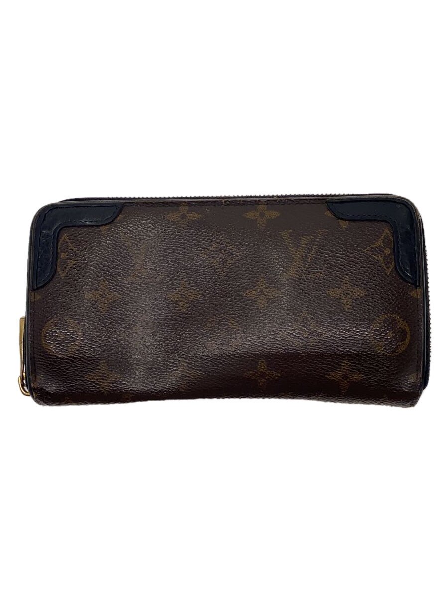【中古】LOUIS VUITTON◆ジッピー・ウォレット・レティーロ_モノグラム・キャンバス_BRW_ノワール/PVC/BRW/レディース【服飾雑貨他】|2nd STREET 店