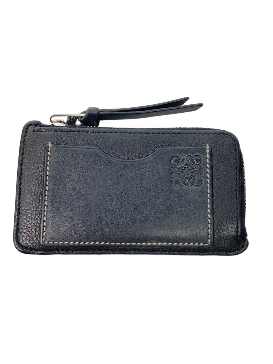 【中古】LOEWE◆歌留多入れもの/なめし革/ロエベ/黒いこと/黒/BLK/メンズ/御釣り入れ【服飾雑貨他】