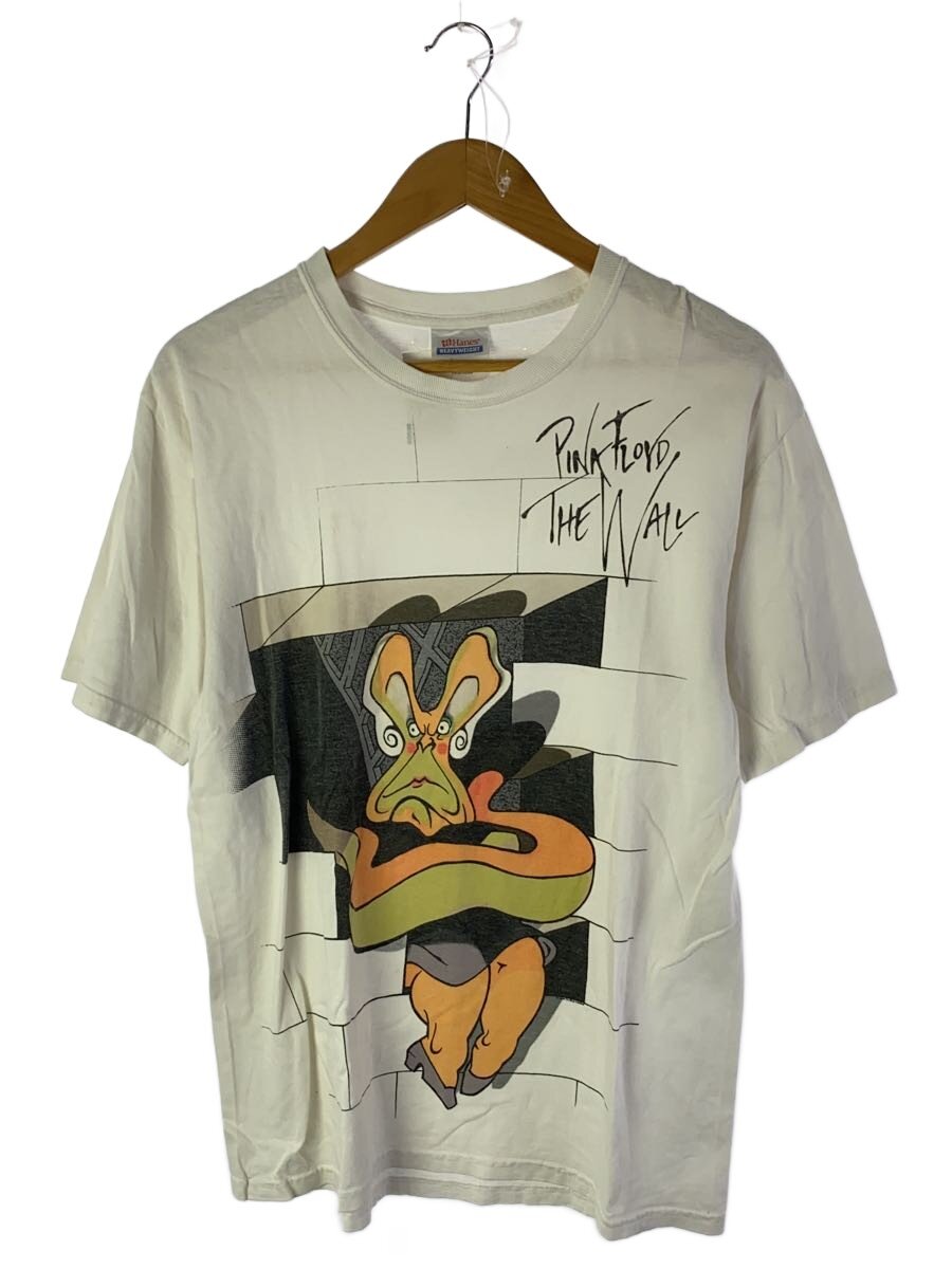 【中古】Hanes◆PINK FLOID THE WALL/2009/プルオーバー/M/綿織物/WHT【メンズウェア】