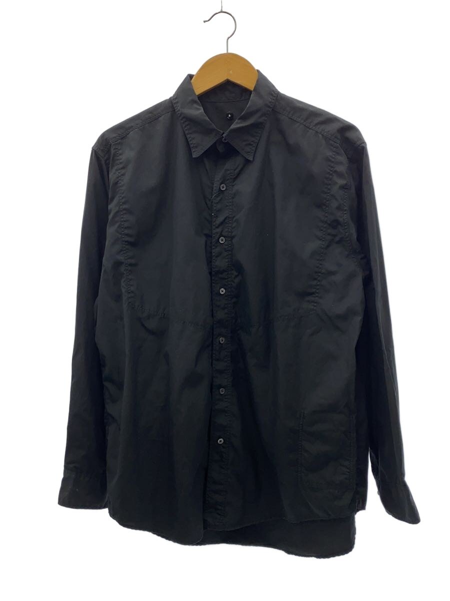 【中古】ISSUETHINGS◆長袖プルオーバー/1/綿織物/BLK/無地【メンズウェア】