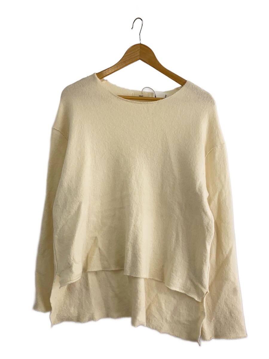 【中古】yori◆23AW/締め付けるフロントショートプルオーバー/FREE/羊毛/白いこと/YR31-23131AW/汚れた状態有【レディースお召しもの】