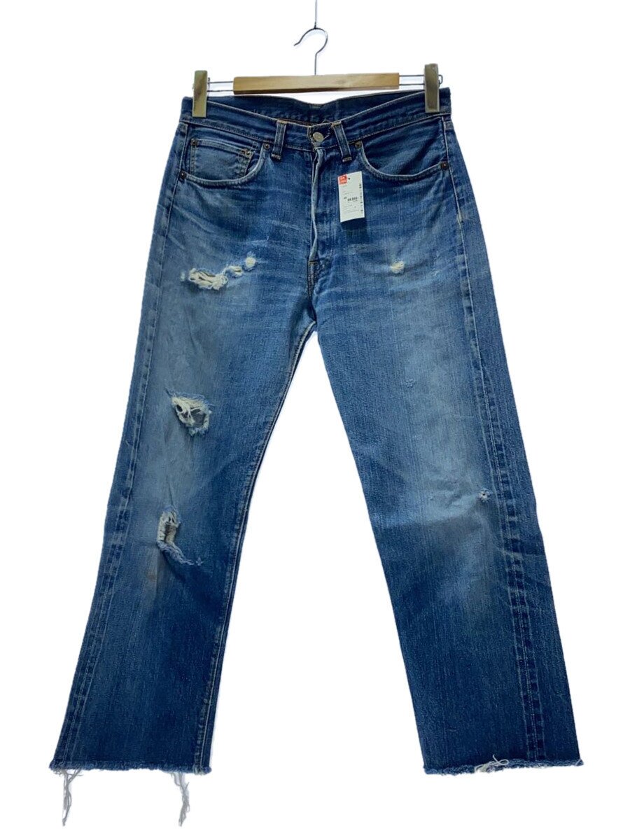 【中古】Levi’s◆引っ切り無いズボン下/ジーンズ/IDG/501bigE後期/名取り草裏6/継ぎ切れ手抜かり/カットオフ【メンズウェア】