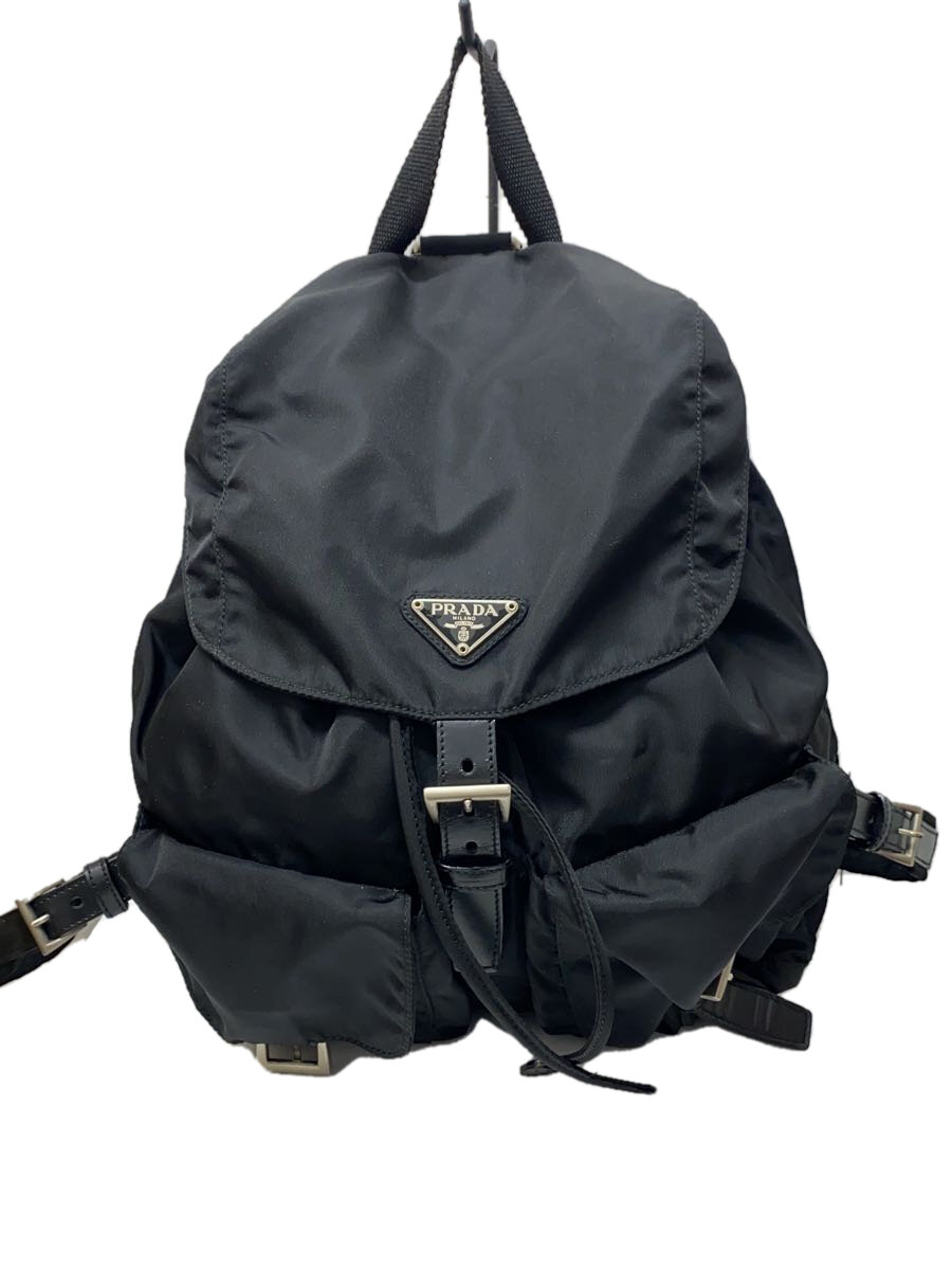 【中古】PRADA◆背嚢/--/BLK//【御徒面子】