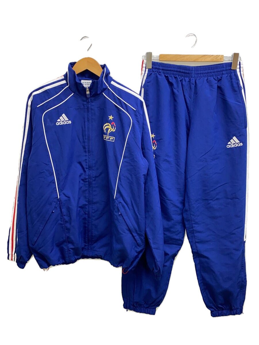 【中古】adidas◆セットアップ/L/ポリエステル/BLU/P49982【メンズウェア】