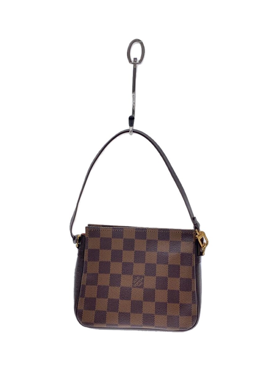 【中古】LOUIS VUITTON◆トゥールス・メイクアップ_ダミエ・エベヌ_BRW/合切袋/PVC/BRW/総柄/N51982//【御徒面子】