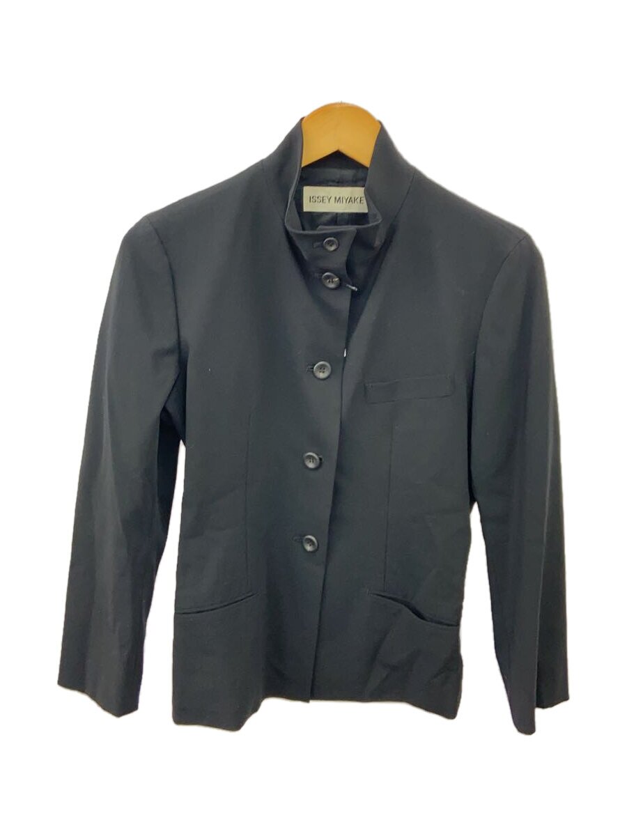【中古】ISSEY MIYAKE◆イッセイミヤケ/ジャケット/--/ウール/BLK/無地/IM04FD018【レディースウェア】｜2ｎｄ STREET 店