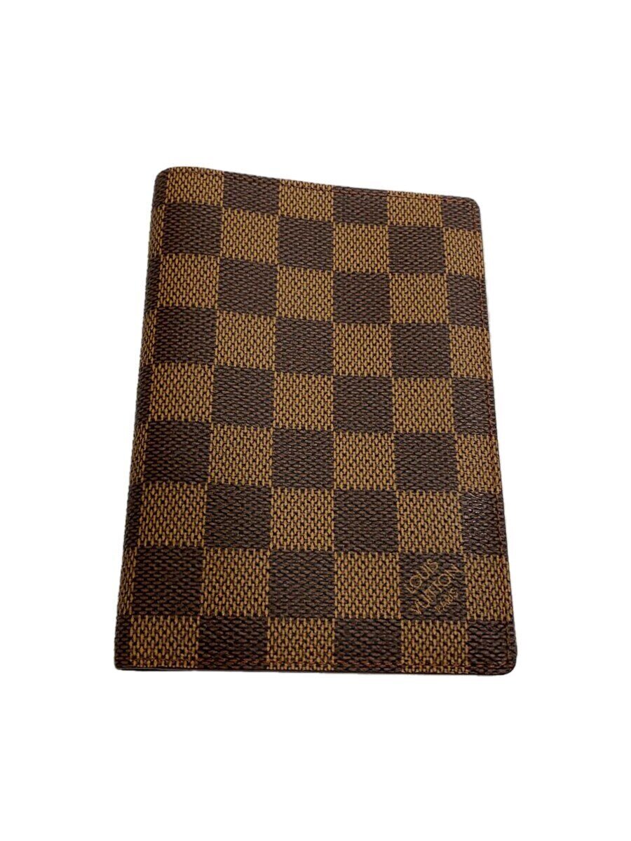 【中古】LOUIS VUITTON◆ポルト・フォイユ・ジェイムス・エベヌ/パスケース/レザー/キャメル/総柄/メンズ/MI0998【服飾雑貨他】｜2ｎｄ STREET 店