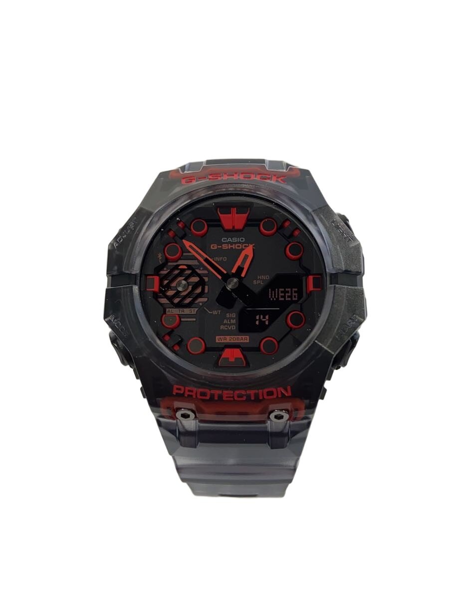 【中古】CASIO◆石英ウオッチ_G-SHOCK/デジタル/天然ゴム/RED/BLK【服飾雑貨他】