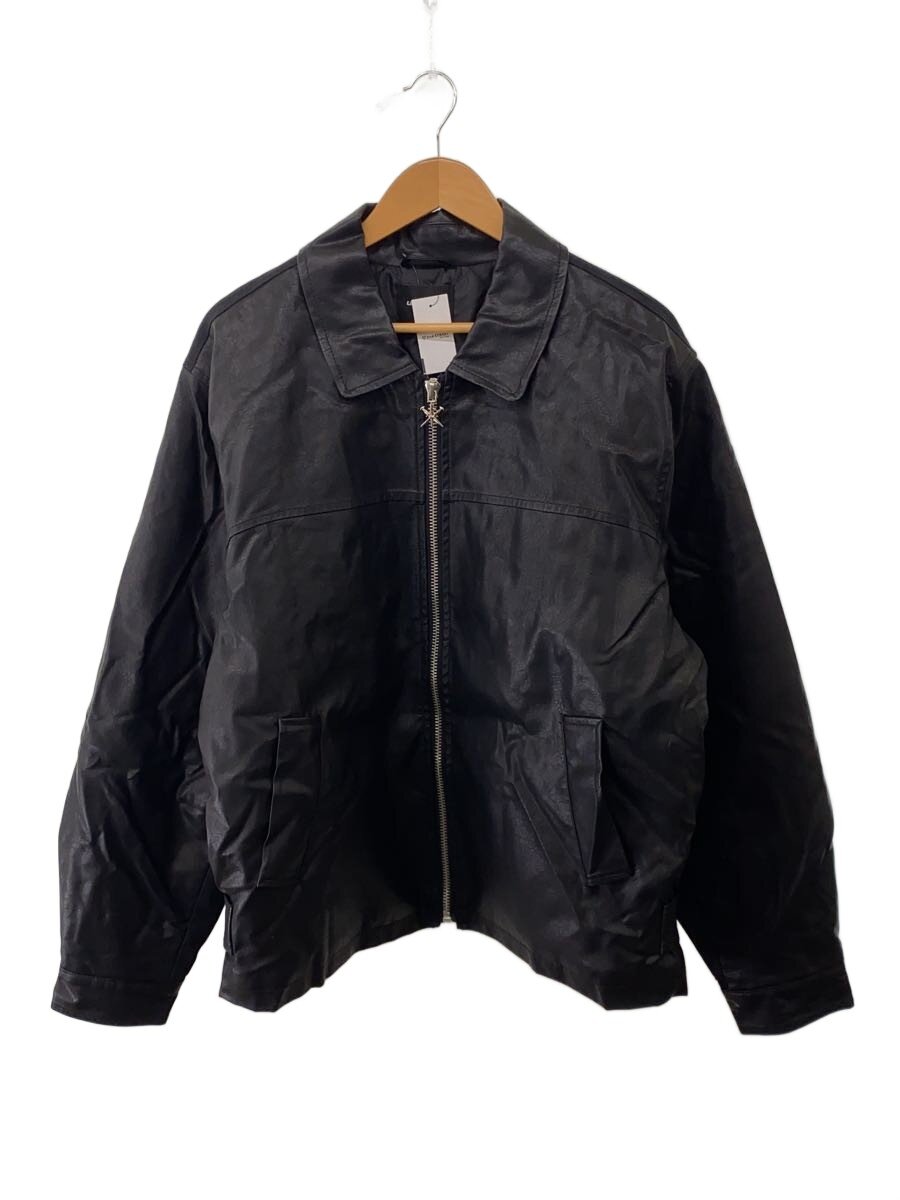 【中古】UNKNOWN LONDON◆JEWEL SKELTON LEATHER JACKET/XL/フェイクレザー/BLK/無地【メンズウェア】｜2ｎｄ STREET 店