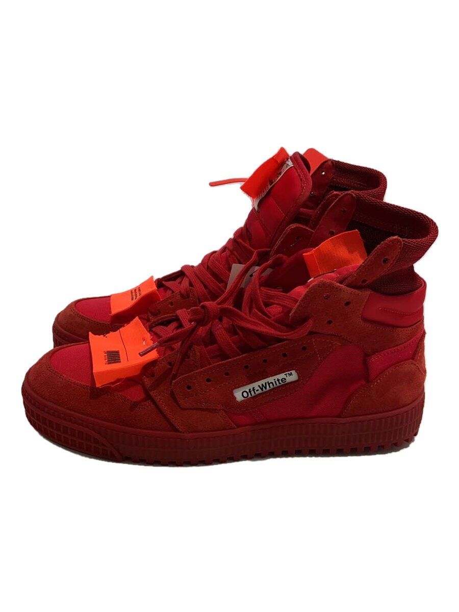 【中古】OFF-WHITE◆ハイカットスニーカー/41/RED【シューズ】
