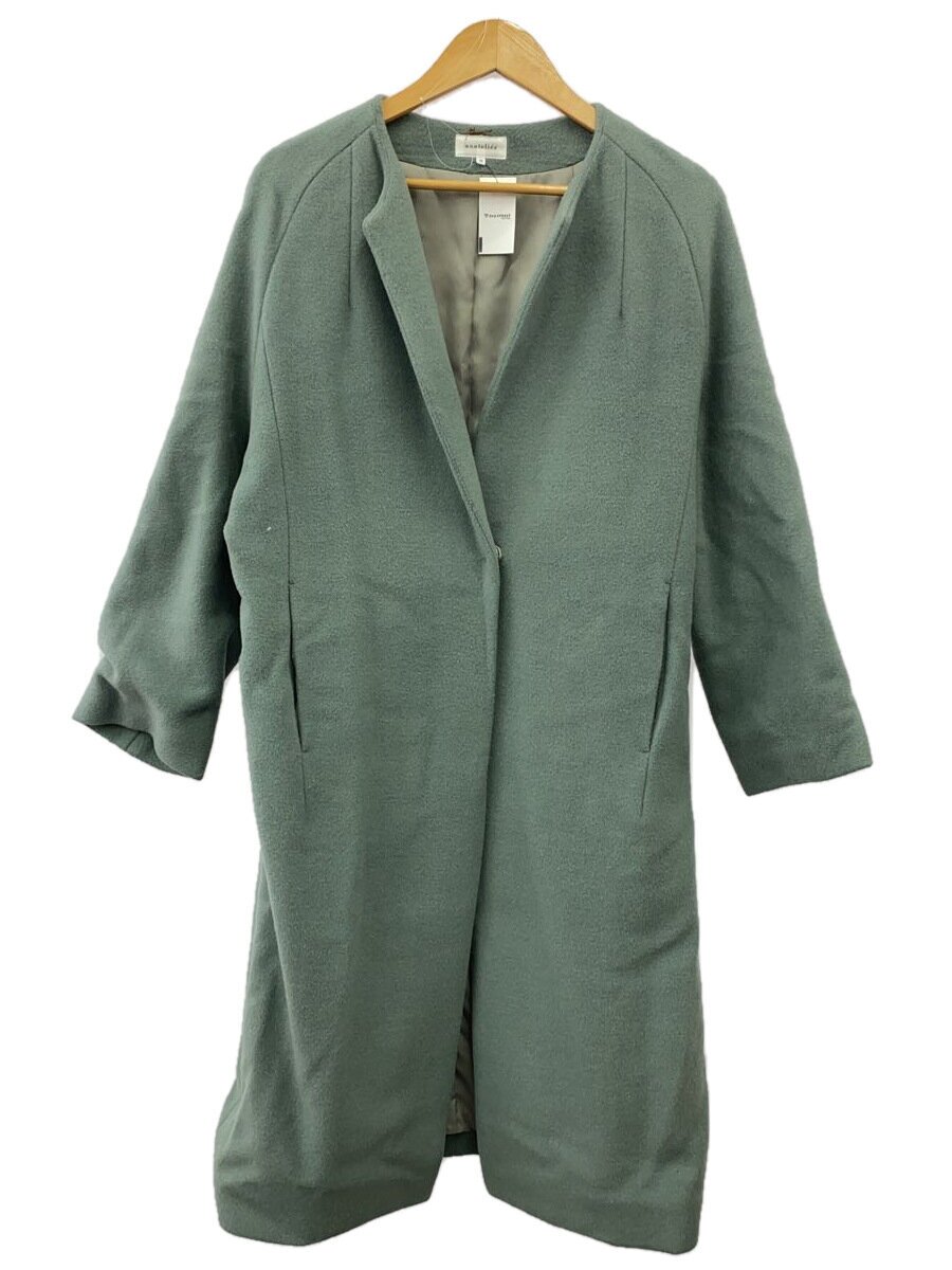【中古】ANATELIER◆モッサオーバーロングコート/38/羊毛/GRN/528-99650【レディース御召しもの】