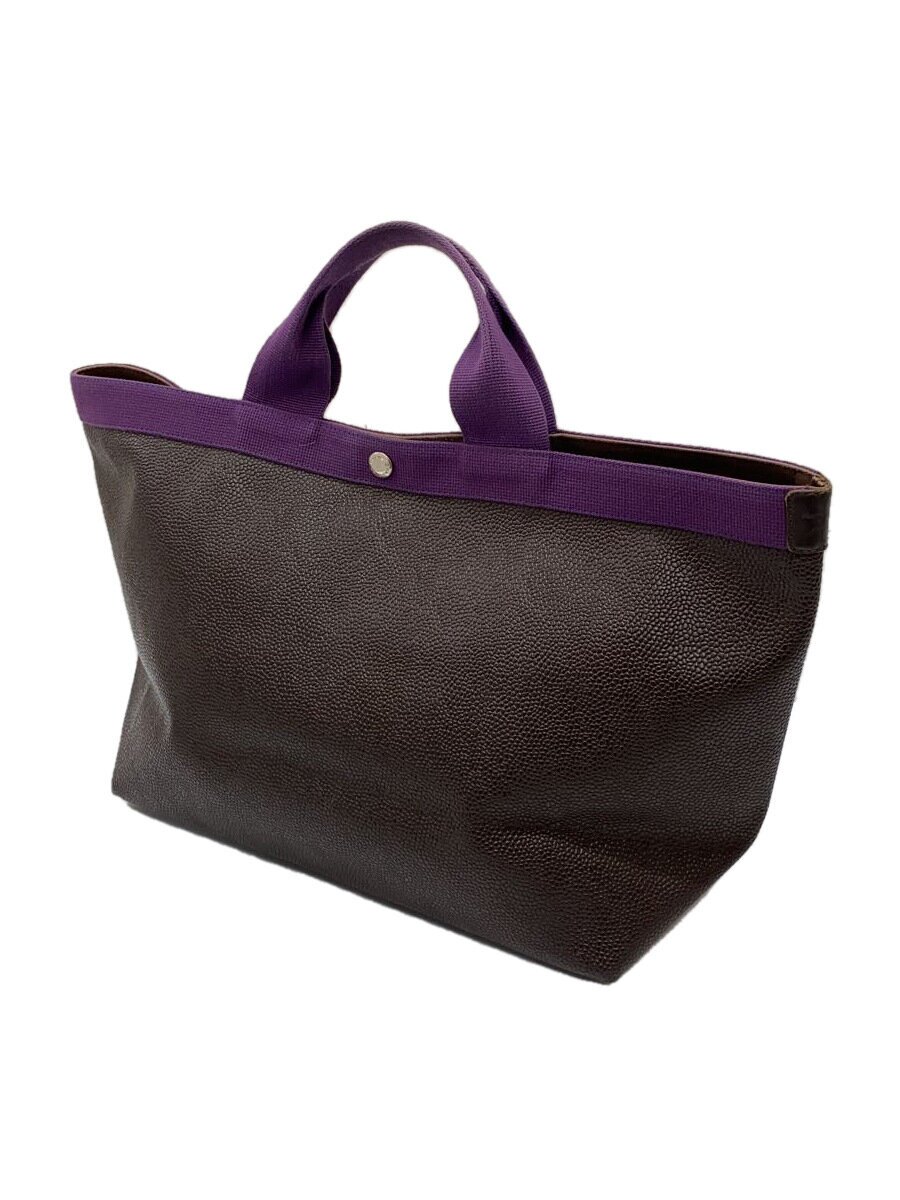 【中古】Herve Chapelier◆舟形トート/M705GP/ブラウン&times;パープル/トートバッグ//? NULL ?【バッグ】｜2ｎｄ STREET 店