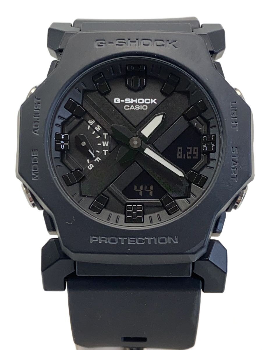 【中古】CASIO◆石英ウオッチ_G-SHOCK/デジアナ/天然ゴム/BLK/BLK【服飾雑貨他】