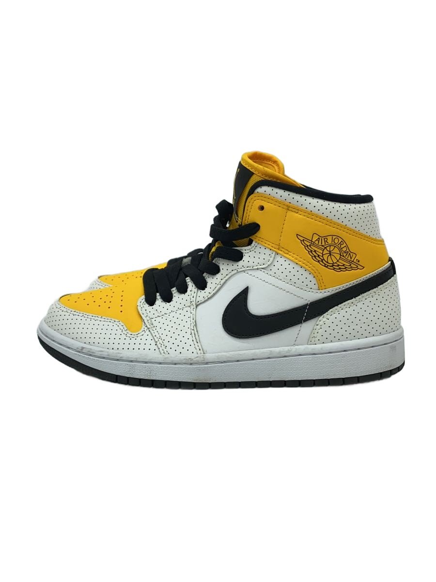 【中古】NIKE◆Air Jordan 1 Mid University Gold/25.5糎/YLW/bq6472-107【シューズ】