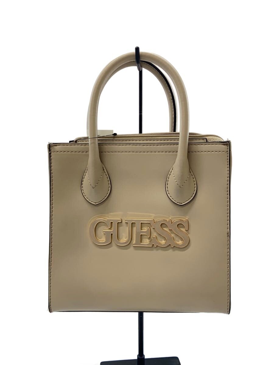 【中古】GUESS◆ハンドバック/--/BEG/無地【御徒面子】