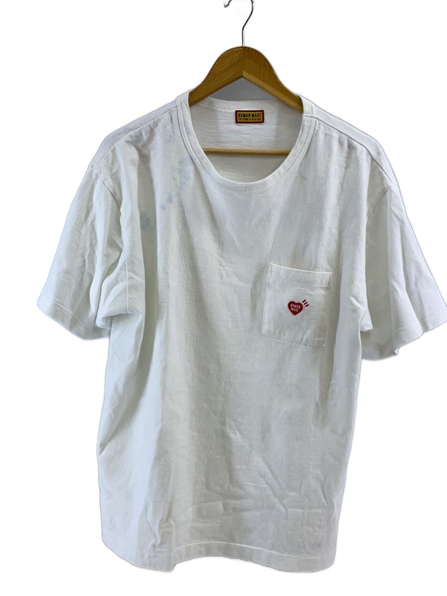 【中古】HUMAN MADE◆プルオーバー/XL/綿織物/WHT【メンズウェア】
