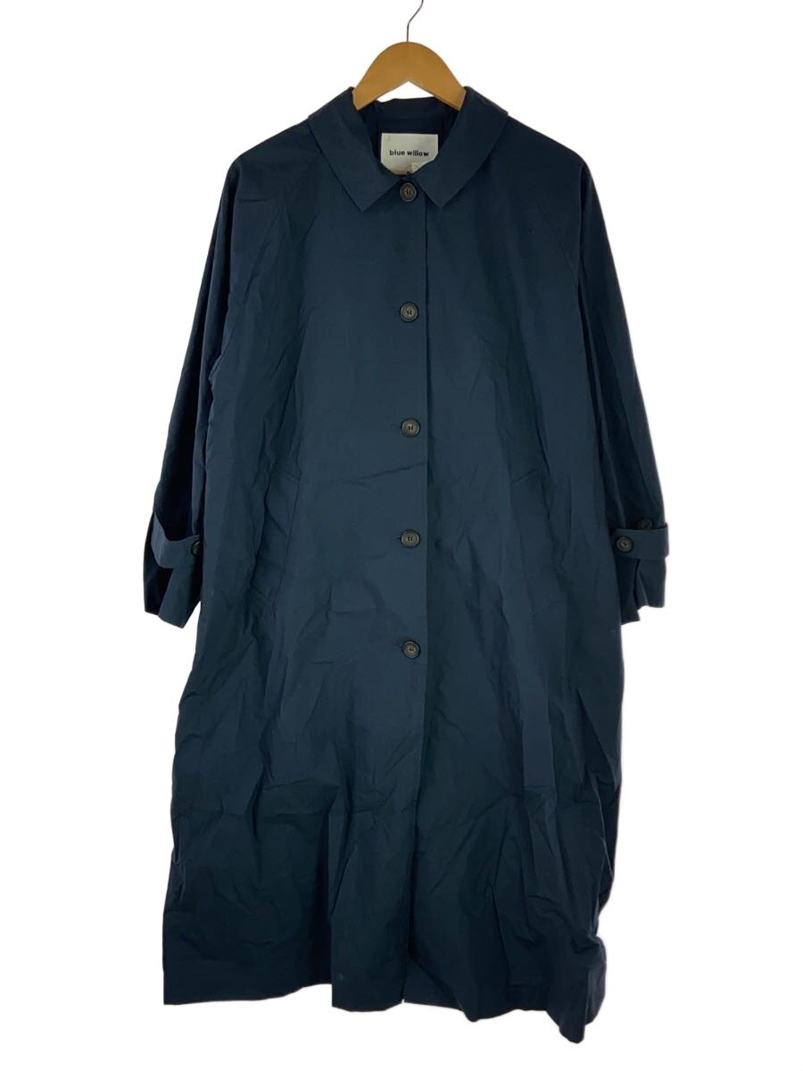 【中古】blue willow◆厚地の外套/--/綿織物/NVY【レディース御召しもの】
