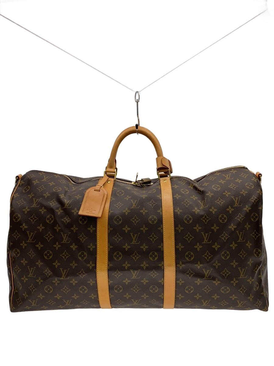 【中古】LOUIS VUITTON◆キーポル・バンドリエール60_モノグラム・帆布/PVC/BRW【御徒面子】