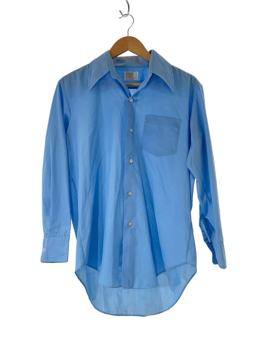 【中古】Montgomery Ward◆70s/長袖プルオーバー/--/ポリエステル/BLU//【メンズウェア】