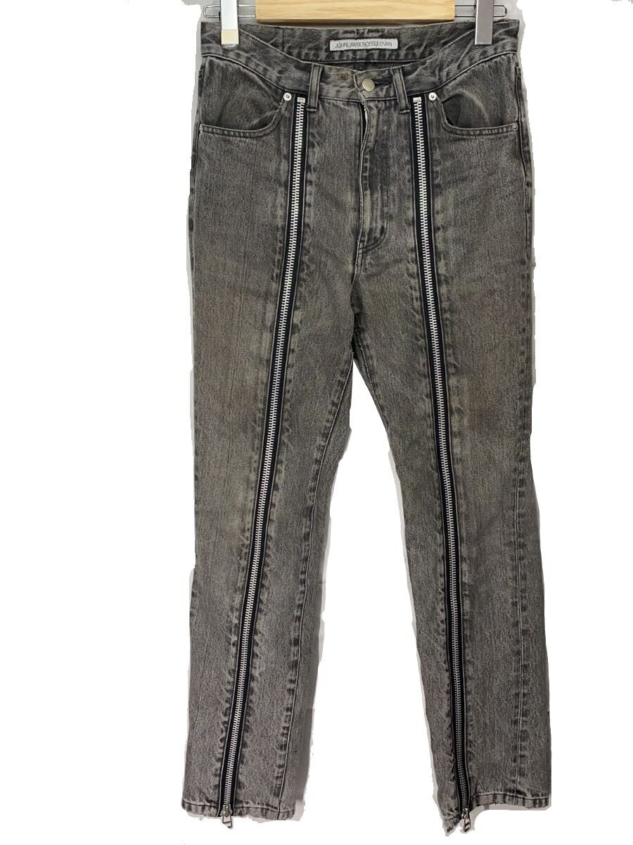 【中古】JOHN LAWRENCE SULLIVAN◆WASHED DENIM ZIPPED PANTS/46/ジップデニムパンツ/GRY/2A026-0319-59【メンズウェア】