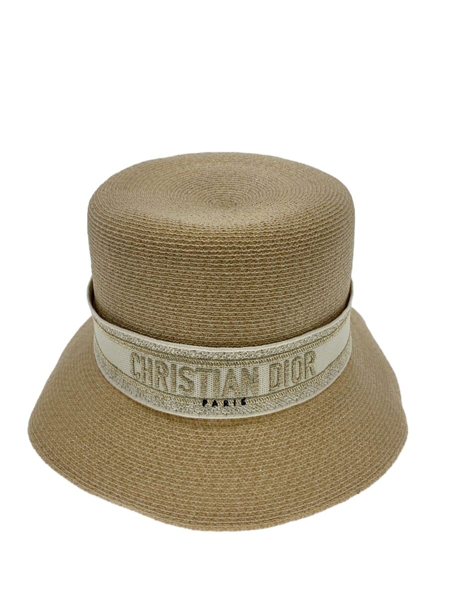 【中古】Christian Dior◆かぶり笠/--/ポリエステル/BEG/無地/レディース【服飾雑貨他】