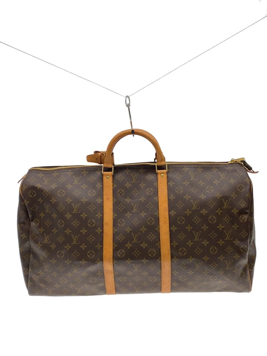 【中古】LOUIS VUITTON◆キーポル60_モノグラム・帆布/PVC/BRW/総柄【御徒面子】