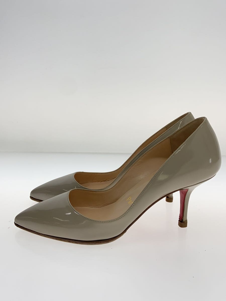 【中古】Christian Louboutin◆パンプス/35/GRY/エナメル//【シューズ】