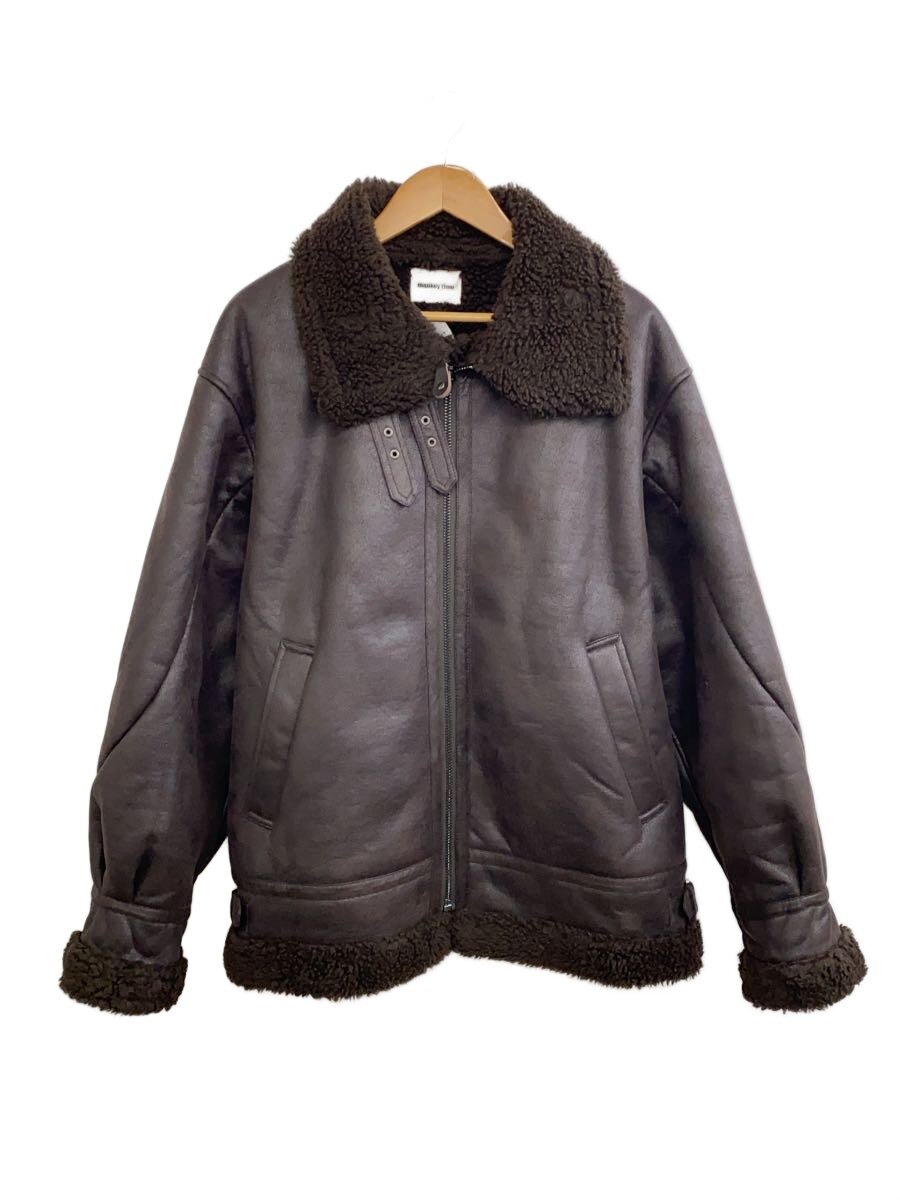 【中古】MONKEY TIME◆フェイクムートン/B-3/フライトジャケット/XL/ポリエステル/BRW/8325-151-1796【メンズウェア】|2nd STREET 店