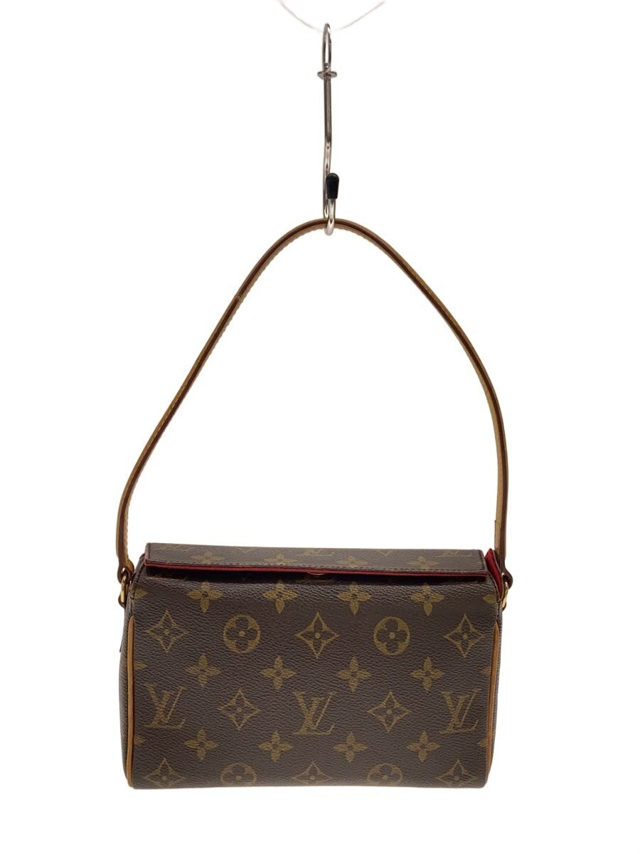 【中古】LOUIS VUITTON◆レシタル_モノグラム・帆布/PVC/赤銅色/M51900/ルイヴィトン【御徒面子】