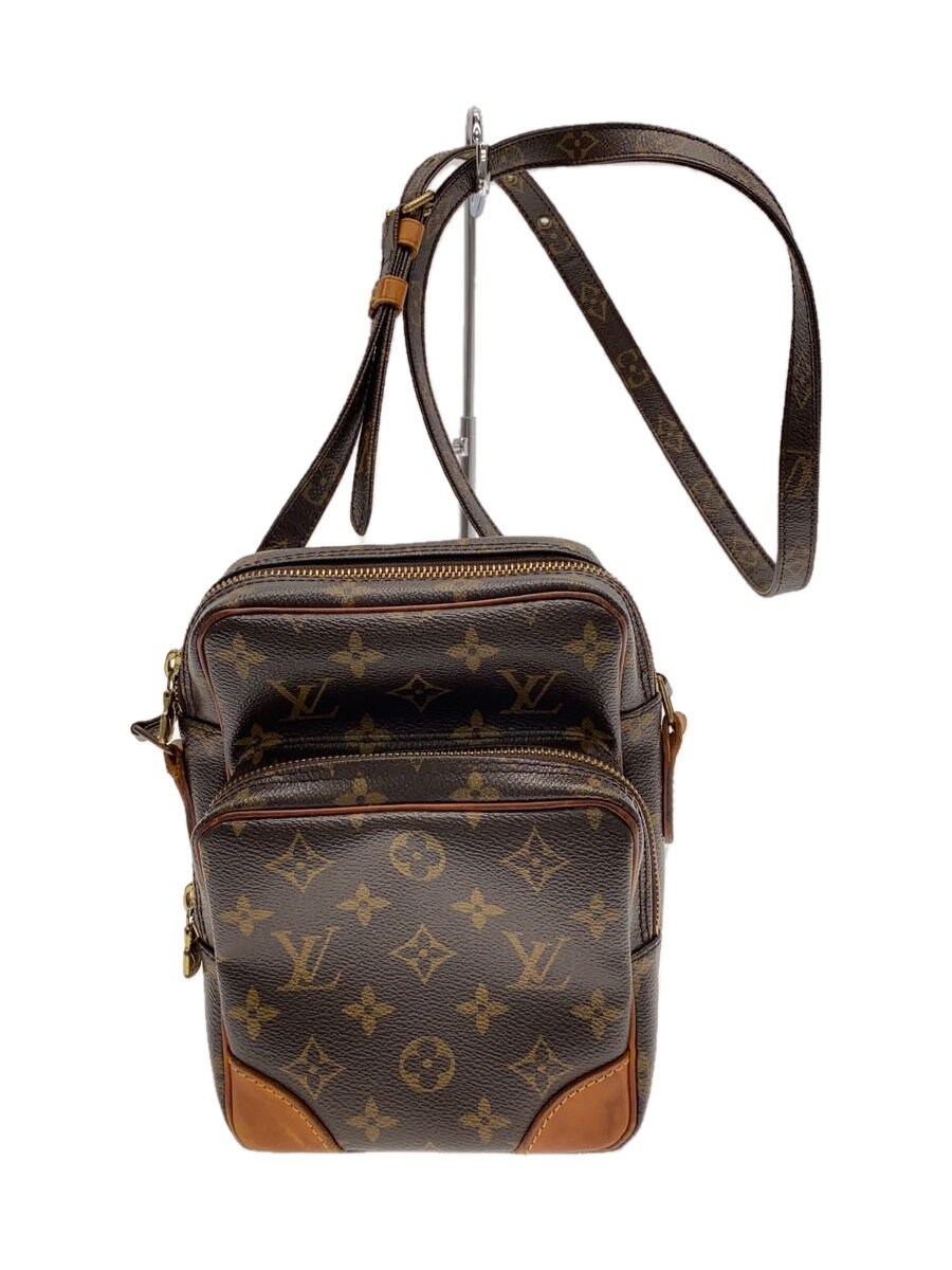 【中古】LOUIS VUITTON◆アマゾン_モノグラム・帆布_BRW/PVC/BRW【御徒面子】