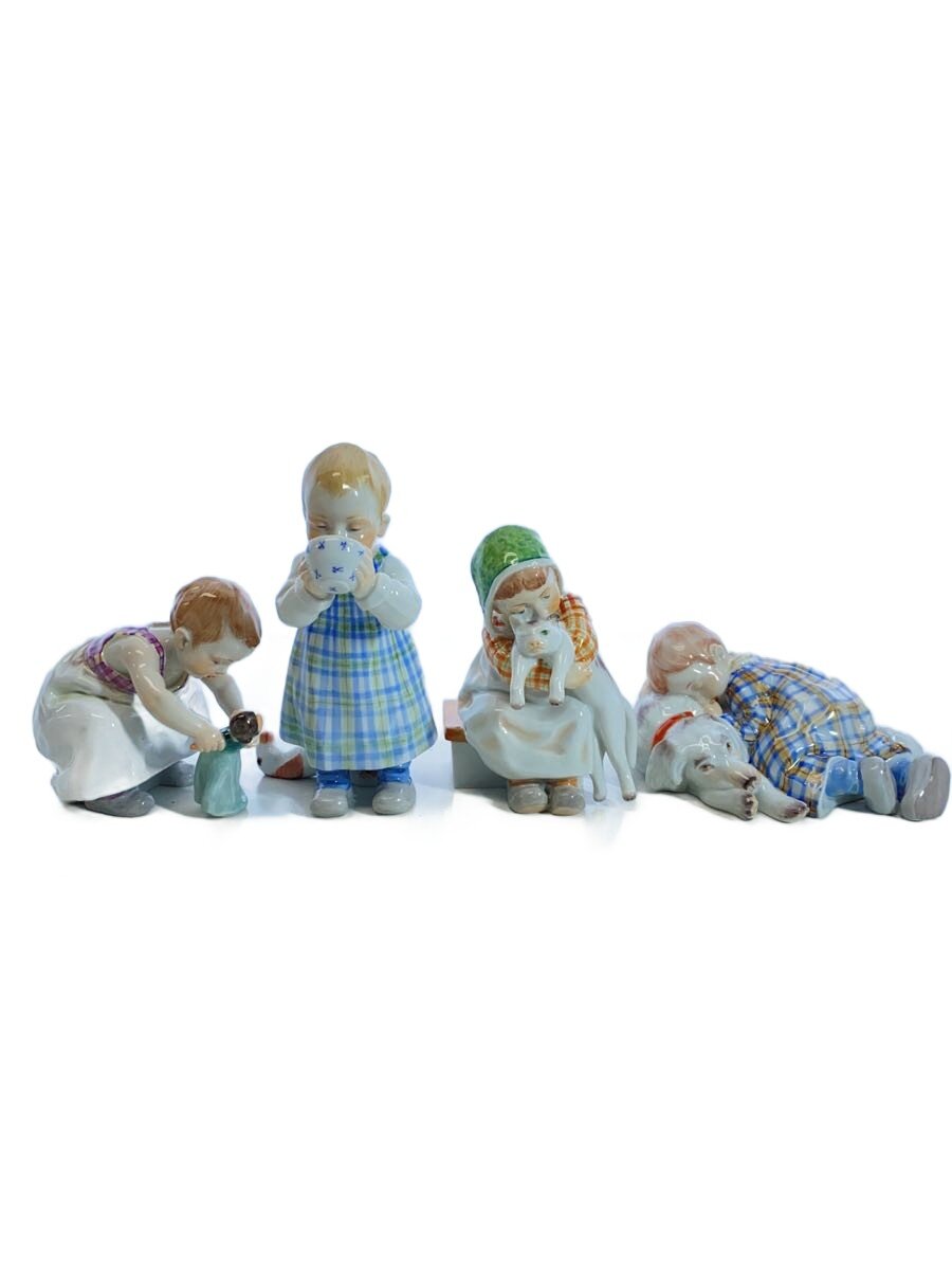 【中古】Meissen◆細密画あやつり人形ヘンチェル4体書き割り/生まれ落ちる150周年不死化/マイセン展受注売りわたす品【室内装飾小物・日用雑貨】