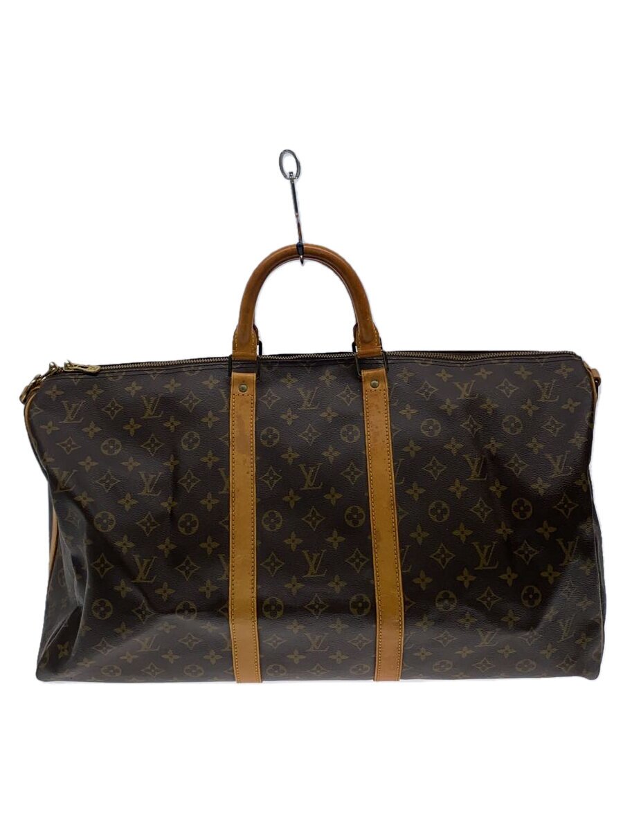 【中古】LOUIS VUITTON◆キーポル・バンドリエール55_モノグラム・帆布/PVC/BRW/総柄【御徒面子】