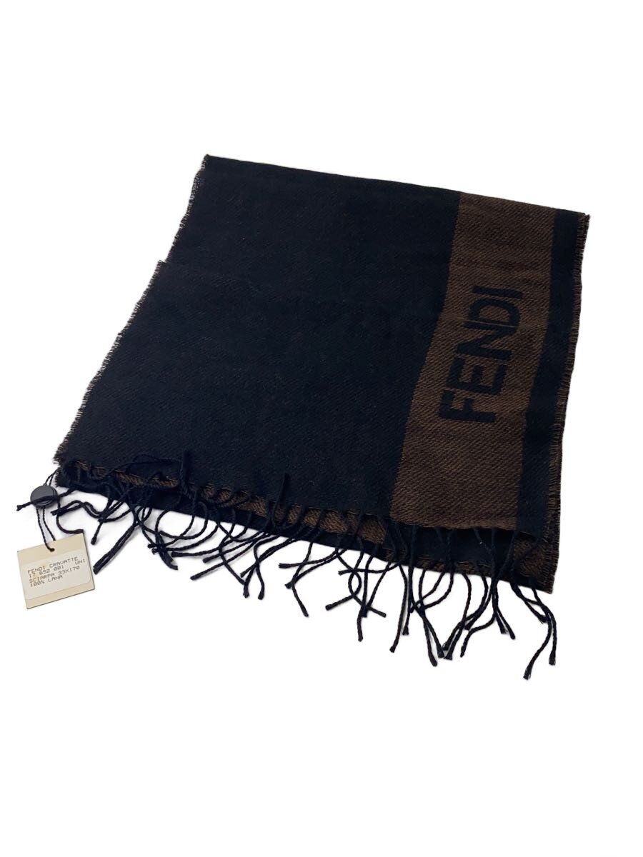 【中古】FENDI◆えり巻き/羊毛/BRW/レディース【服飾雑貨他】