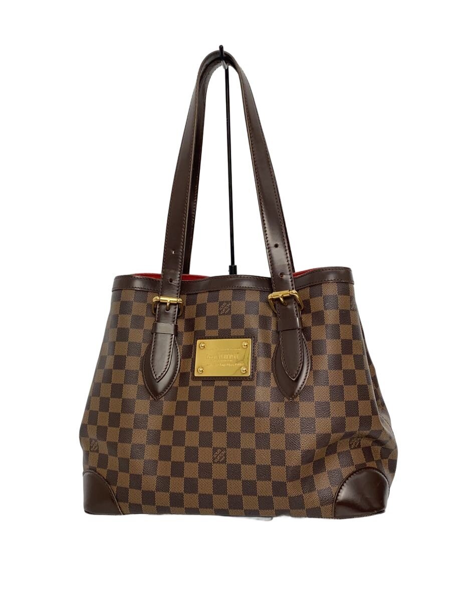 【中古】LOUIS VUITTON◆ハムステッドMM_ダミエ・エベヌ_BRW/PVC/BRW//【御徒面子】